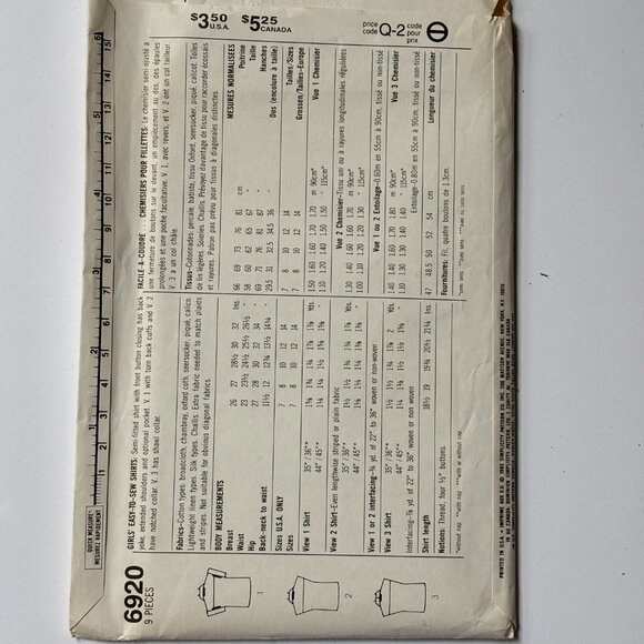 Simplicity pattern 6920 - Picture 2 of 2